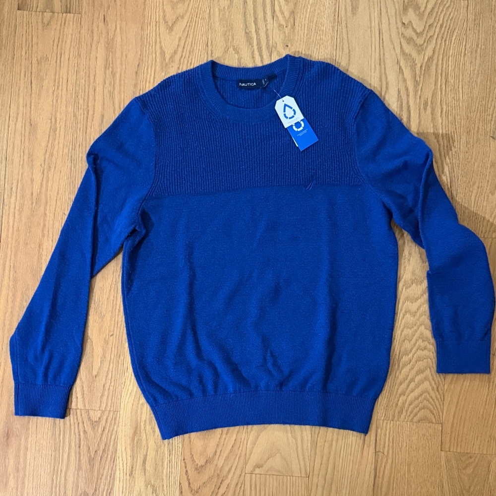 Men’s Large Nautica Men's Vibrant Blue Crewneck Sweater